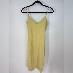 Susana Monaco Stretchy Spaghetti Strap V Neck Body-con Midi Dress